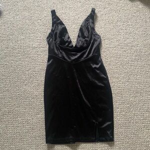 Hello Molly Size XS Black Satin Dress